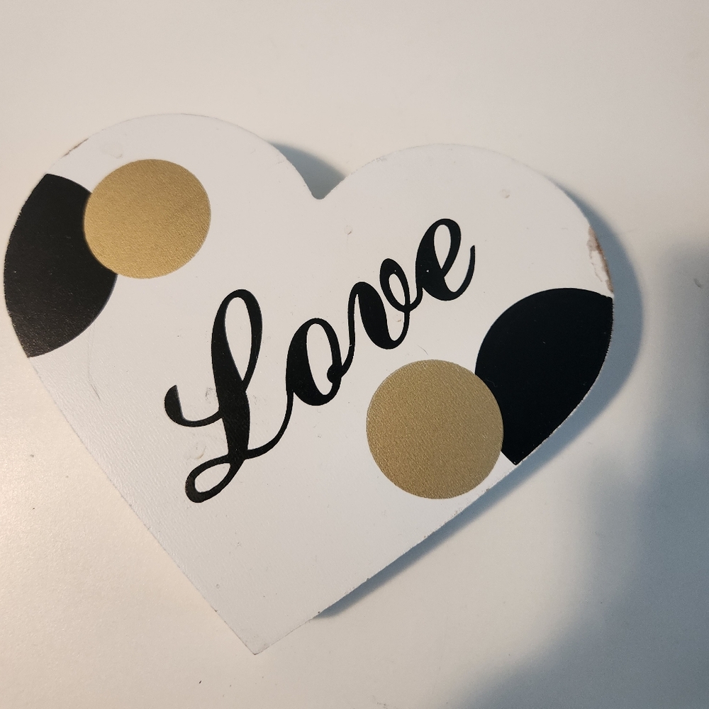 Love Wooden Decor Tabletop Sign 5 in. x 6 in.